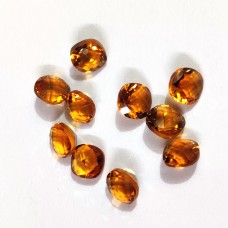 Madeira citrine 6x6mm cushion facet 0.75 cts